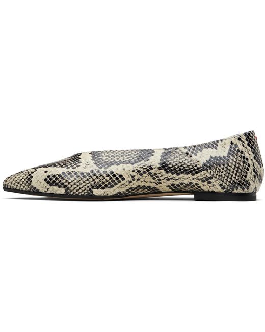 Aeyde Black Off & Moa Pointed-Toe Flats