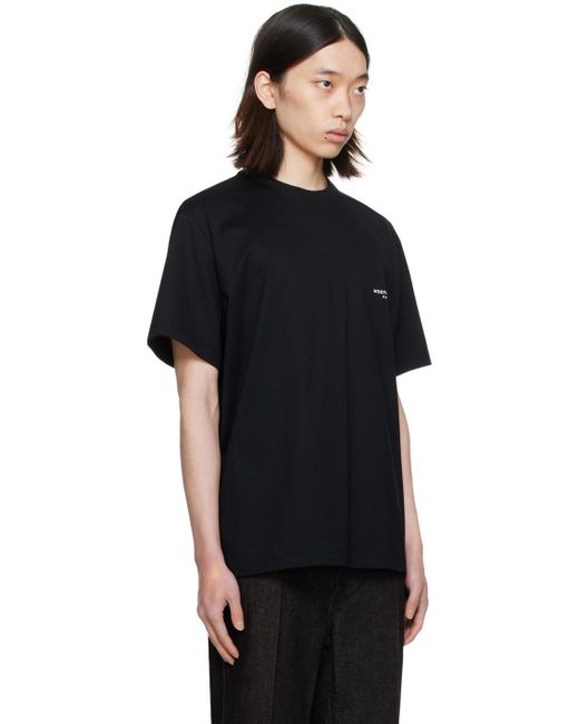 メンズ Wooyoungmi Square Label Tシャツ Black