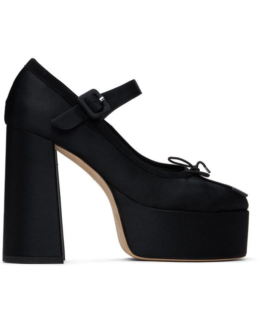 Chaussures à talon bottier noires à plateforme et à bout graphique Simone Rocha en coloris Black
