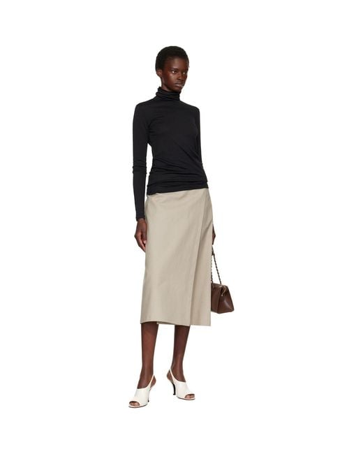 Jil Sander Black Wool Turtleneck