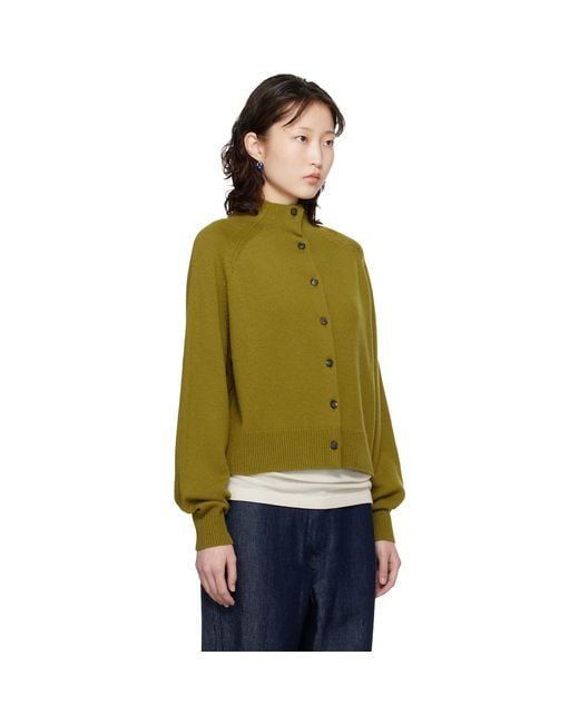 Cordera Green Merino Wool Perkins Cardigan