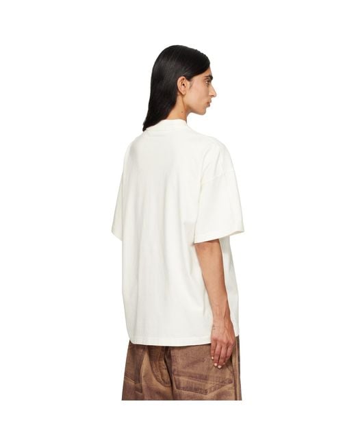 Palm Angels White Off- Bra Loose T-Shirt