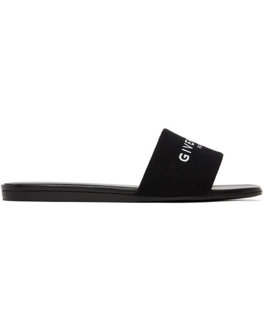 Givenchy Black 4G Flat Sandals