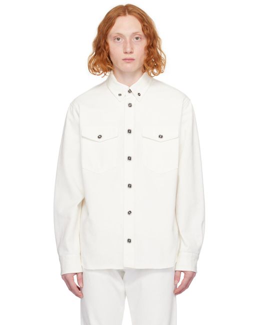 Versace White Medusa Denim Shirt for men