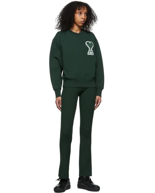 AMI Black Viscose Lounge Pants