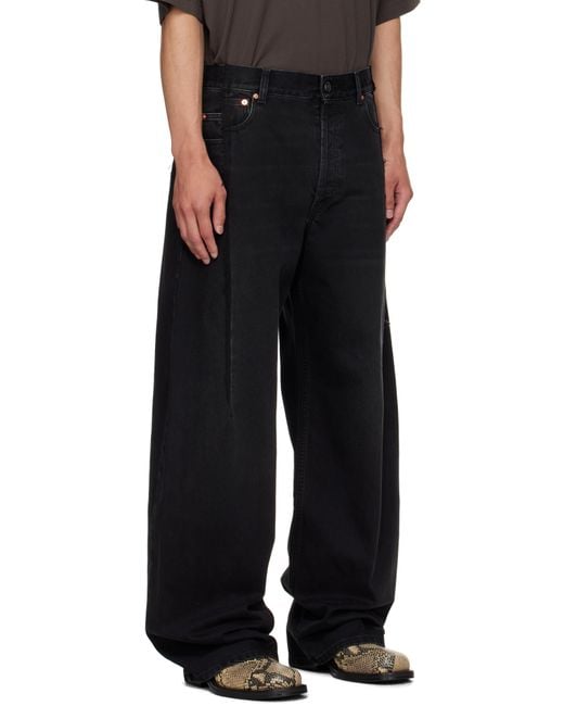 Vetements Black Cut Reconstructed Jeans for men