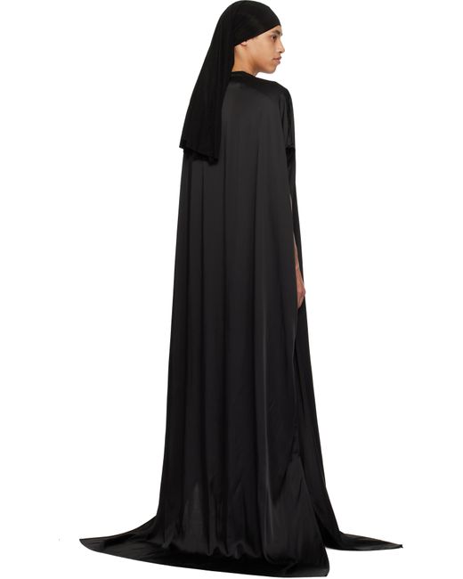 Rick Owens Black Hollywood Tommy Gown Maxi Dress for men