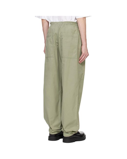 Bottega Veneta Green Light Cotton Twill Trousers for men