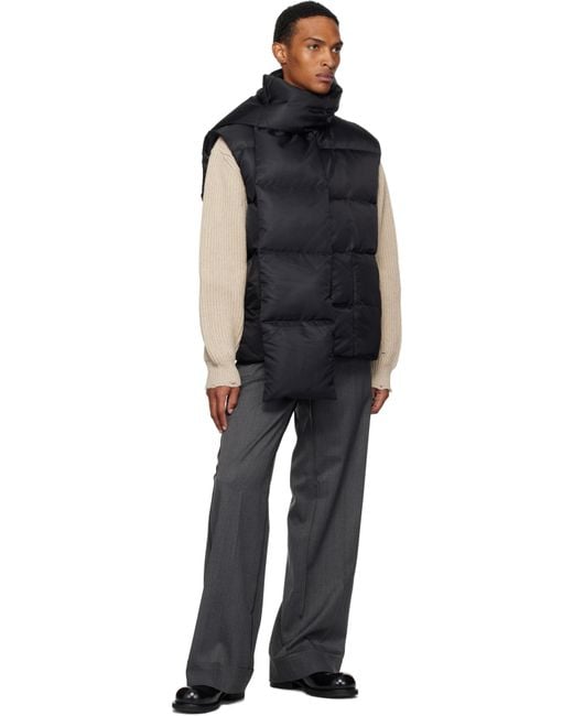MM6 by Maison Martin Margiela Black Scarf Down Vest for men