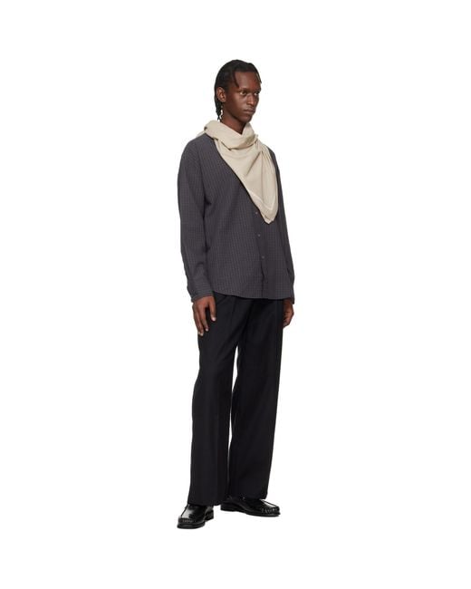 Maison Kitsuné Natural Poetic Script Scarf for men