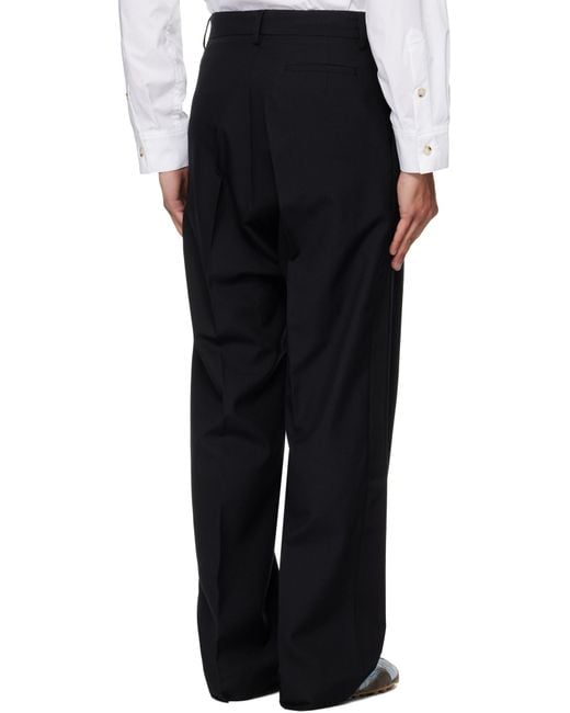 STEFAN COOKE Black Tuxedo Trousers for men