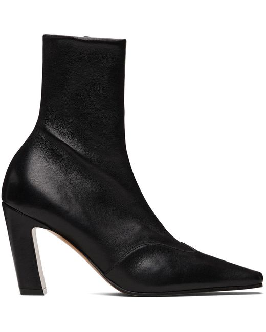Khaite Black Nevada Stretch High Boots