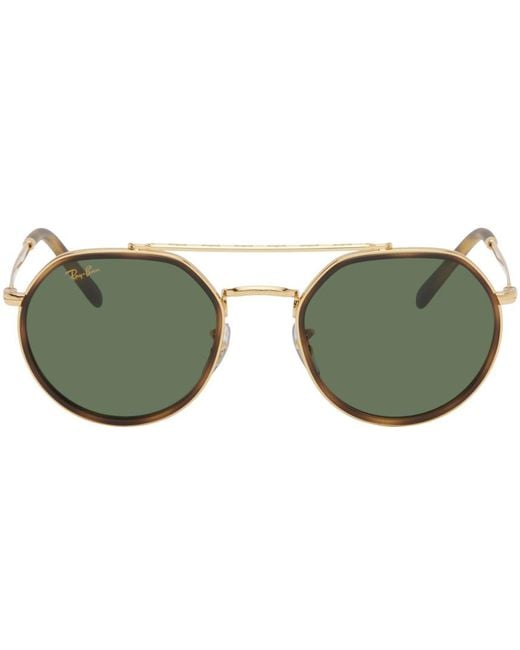 Ray-Ban Green Gold Rb3765 Sunglasses