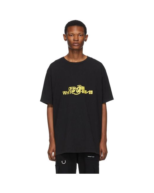 Off-White c/o Virgil Abloh Black And Yellow Halftone T-shirt for men