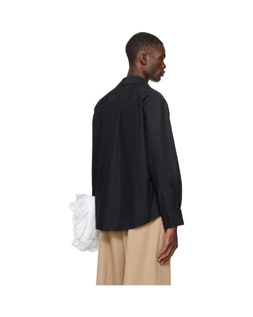 Simone Rocha Black Embellished Classic Shirt for men
