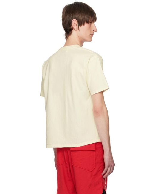 メンズ Rhude オフホワイト Beach Chair Tシャツ Red