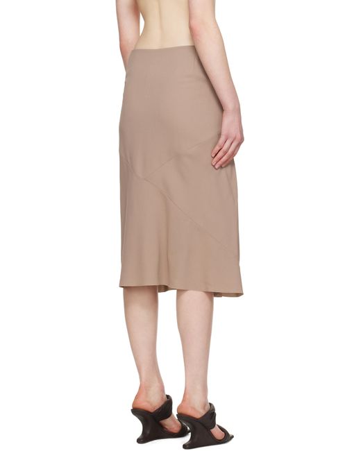 Rick Owens トープ Hollywood Strutter ミディアムスカート Natural