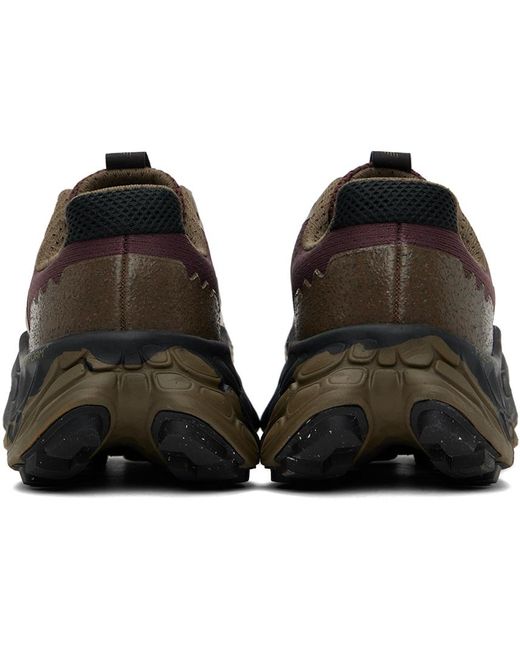 New Balance Black Burgundy & Khaki Cayl Edition Fresh Foam X More Trail V3 Sneakers for men