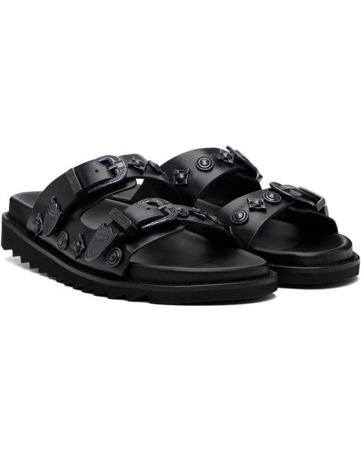 Toga Virilis Black Ssense Exclusive Buckle Sandals for men