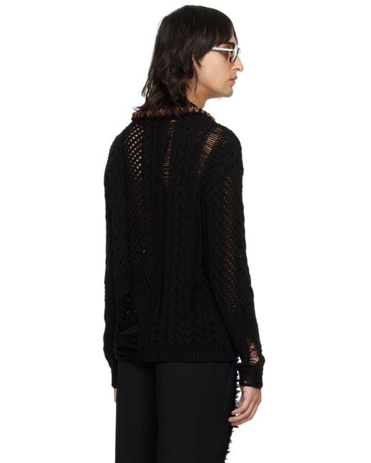 ANDERSSON BELL Black 'sauvage' Cardigan for men