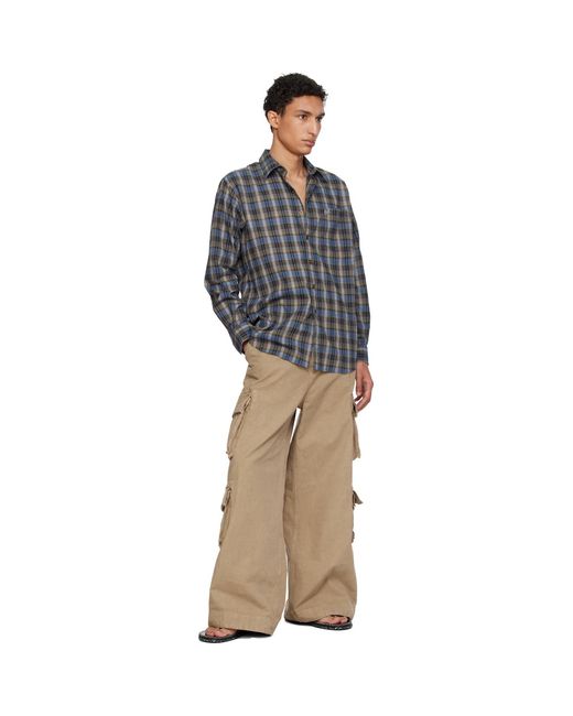 ERL Natural Logo Patch Cargo Pants for men