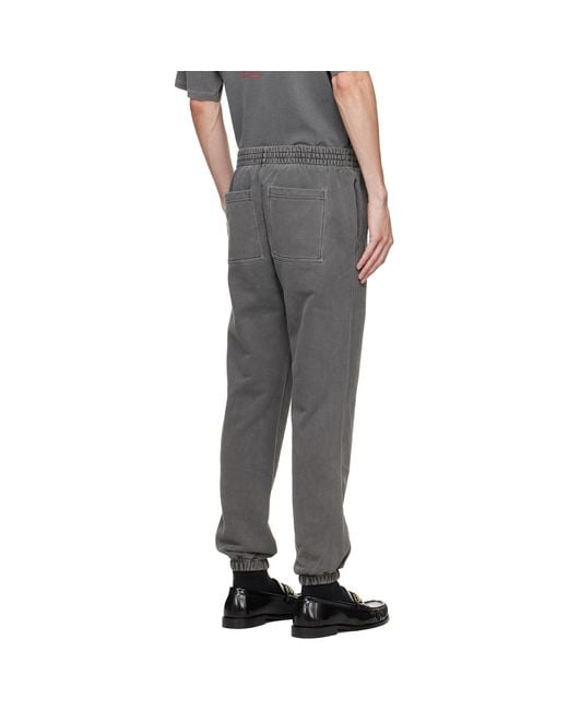 Represent Gray Printed 'Owners Club' Sweatpants for men
