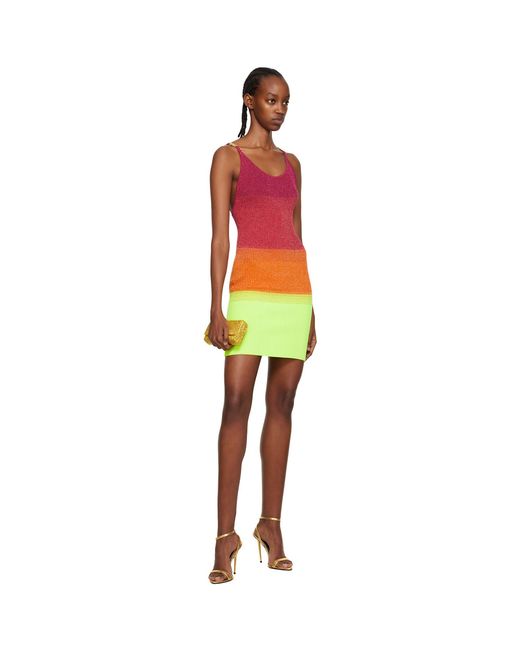 Gcds Black Multicolor Degradé Minidress