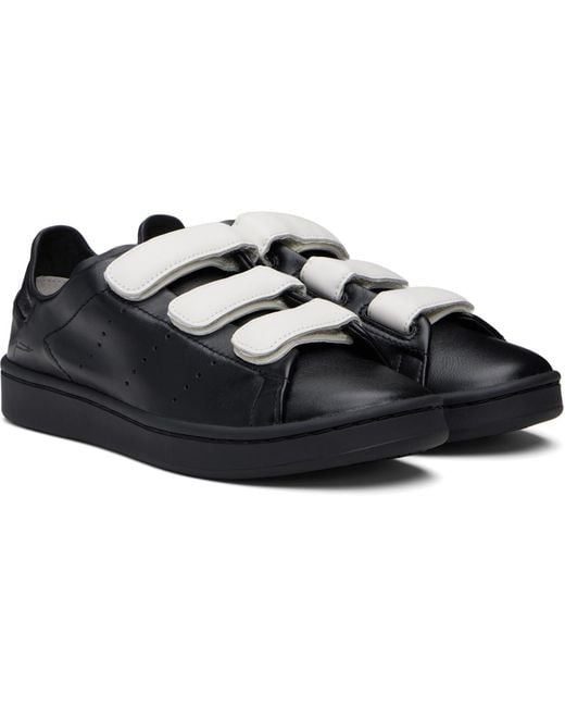 Y-3 Black Stan Smith Hook-And-Loop Sneakers for men