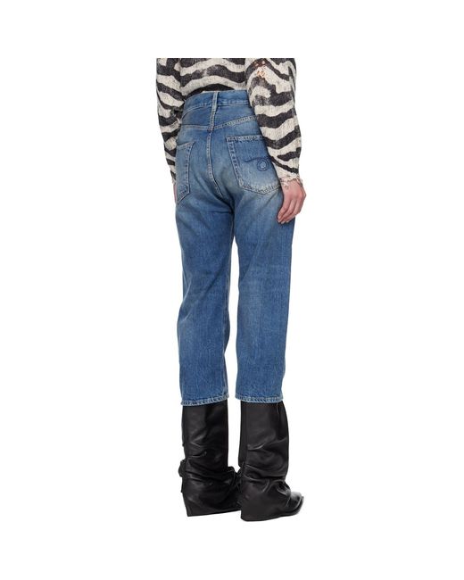 R13 Blue Tailored Drop Jeans