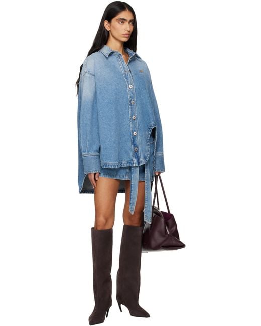 The Attico Blue Diana Denim Shirt