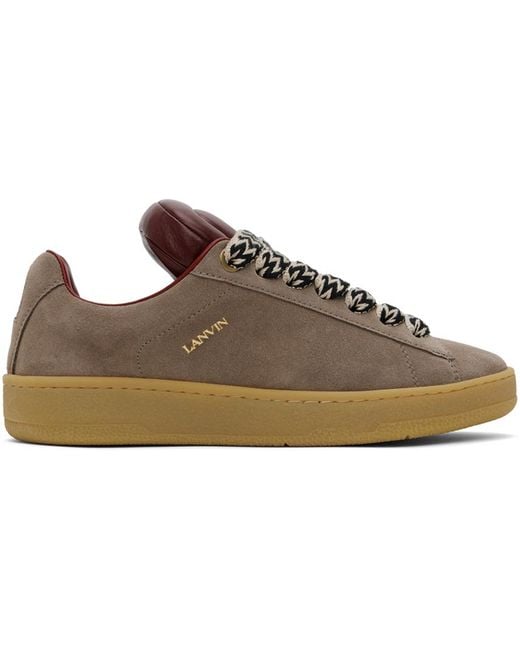 Lanvin Black Taupe Future Edition Hyper Curb Sneakers for men