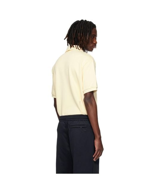 Lacoste Black Loose Fit Badge Accent Fleece Polo for men