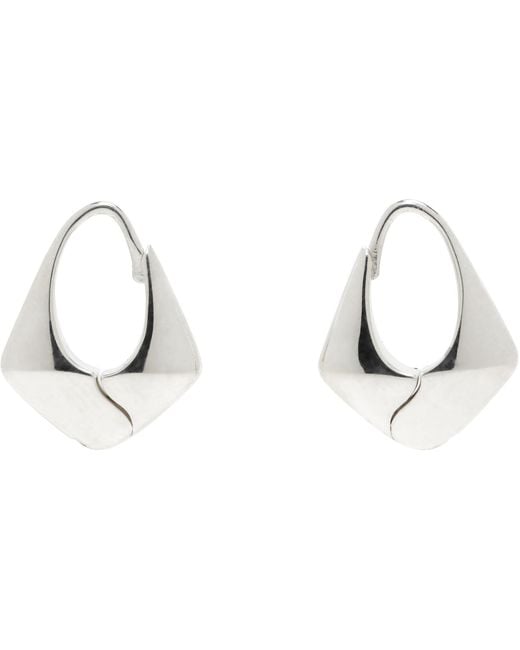 Sophie Buhai Metallic Small Pyramid Hoop Earrings