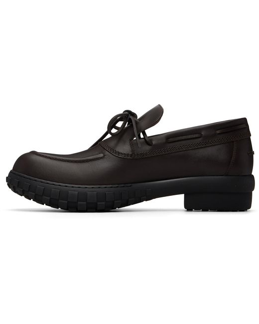 Givenchy Black Echo Leather Boat Shoes for men
