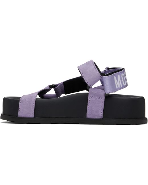 Moschino Purple Sporty Sandals