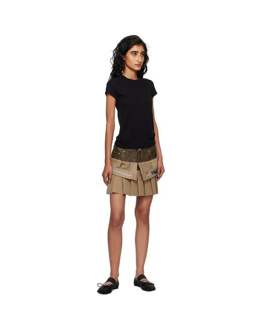 ANDERSSON BELL Black Inside Out Pleats Miniskirt