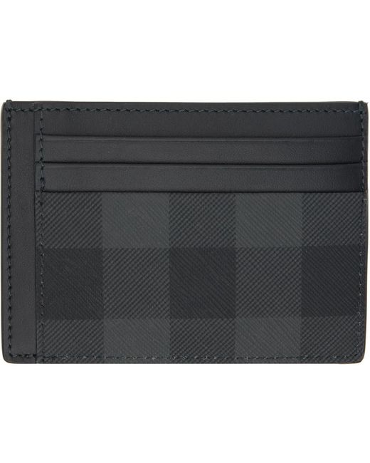 Porte-cartes noir et gris à carreaux Burberry pour homme en coloris Black