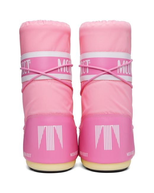 Moon Boot Pink Icon Nylon Boots