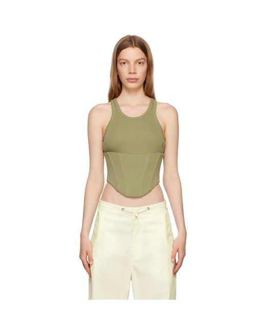 Dion Lee Natural Khaki Float Tank Top