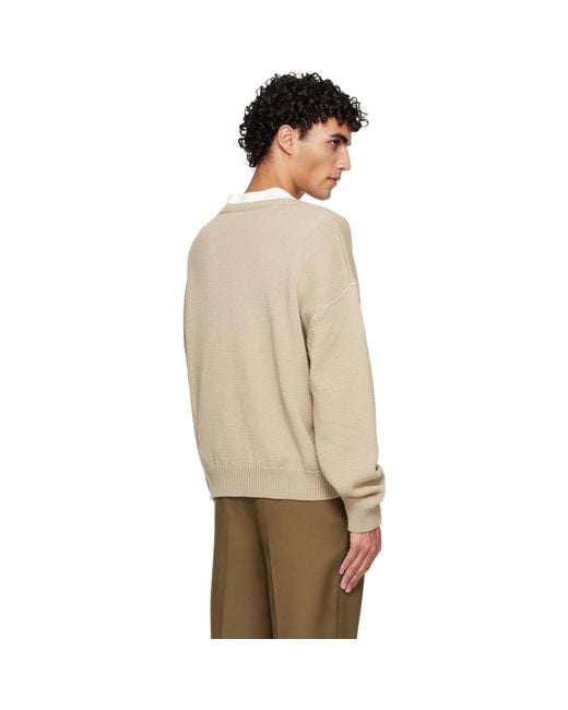 A.P.C. Natural Logo Sweater for men