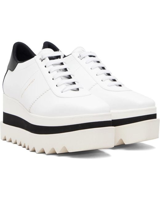 Stella McCartney White Sneak-Elyse Platform Sneakers