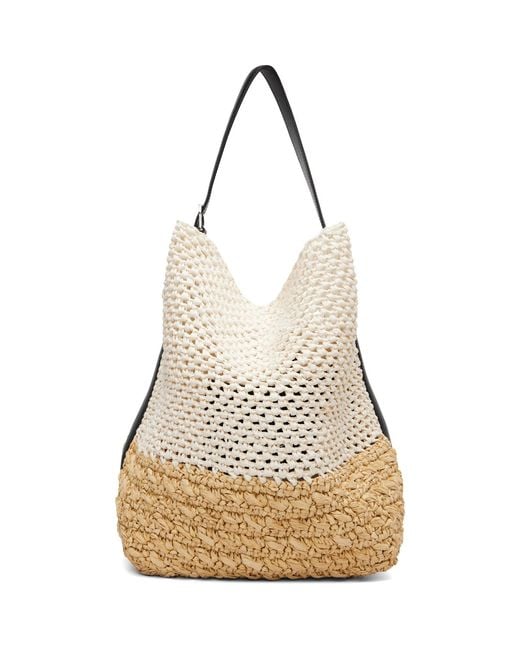 Totême Natural Off- Belted Paper Raffia Tote