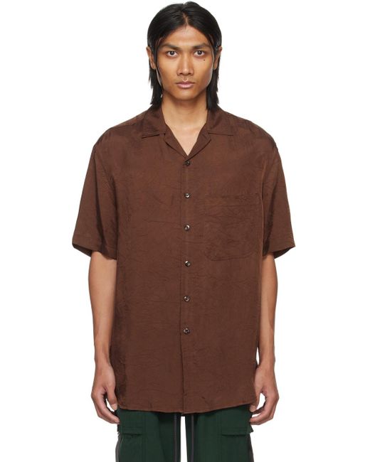 Song For The Mute Brown Oversized Shirt for men