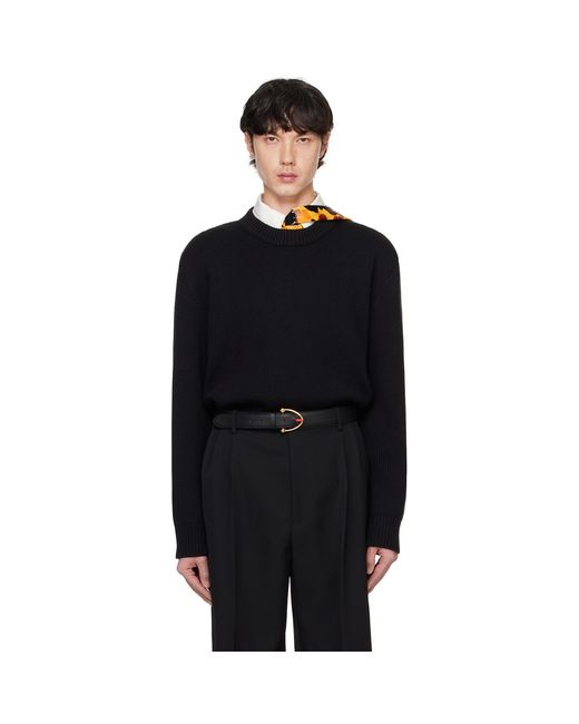 Bottega Veneta Black Classic Wool Tailored Sweater for men