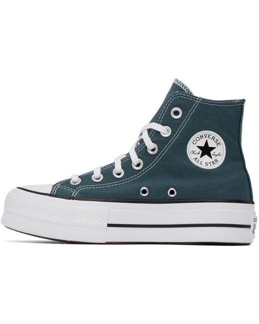 Converse Black Blue Chuck Taylor All Star Lift Sneakers