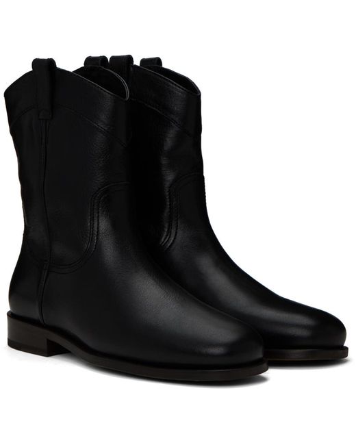 Lemaire Black New Western Chelsea Boots for men