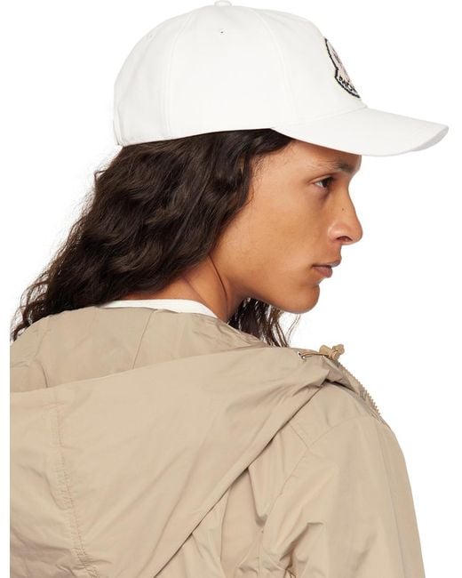 Casquette blanche a applique a logo Moncler pour homme en coloris Marron Lyst