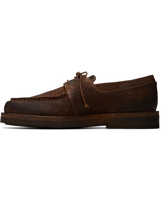 Marsèll Brown Moccar Leather Oxfords for men