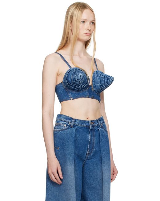 Jean Paul Gaultier ブルー 'The Denim Conical Cup Bra' トップス Blue
