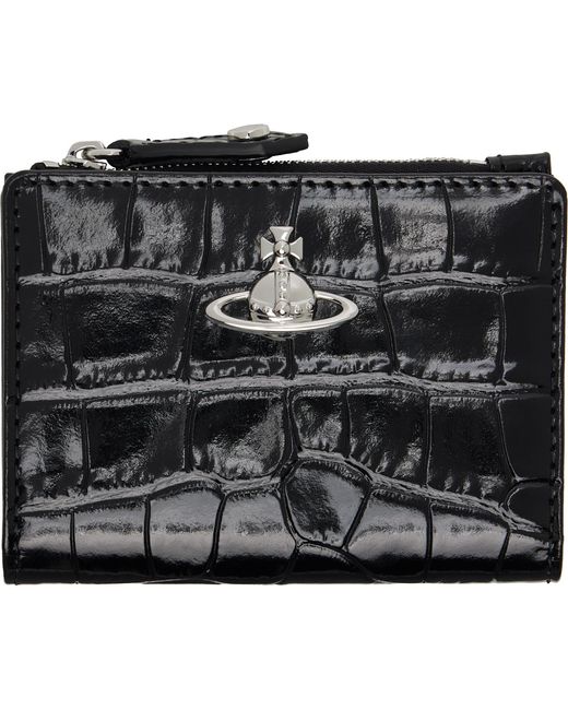 Vivienne Westwood Black Slim Flap Card Holder for men